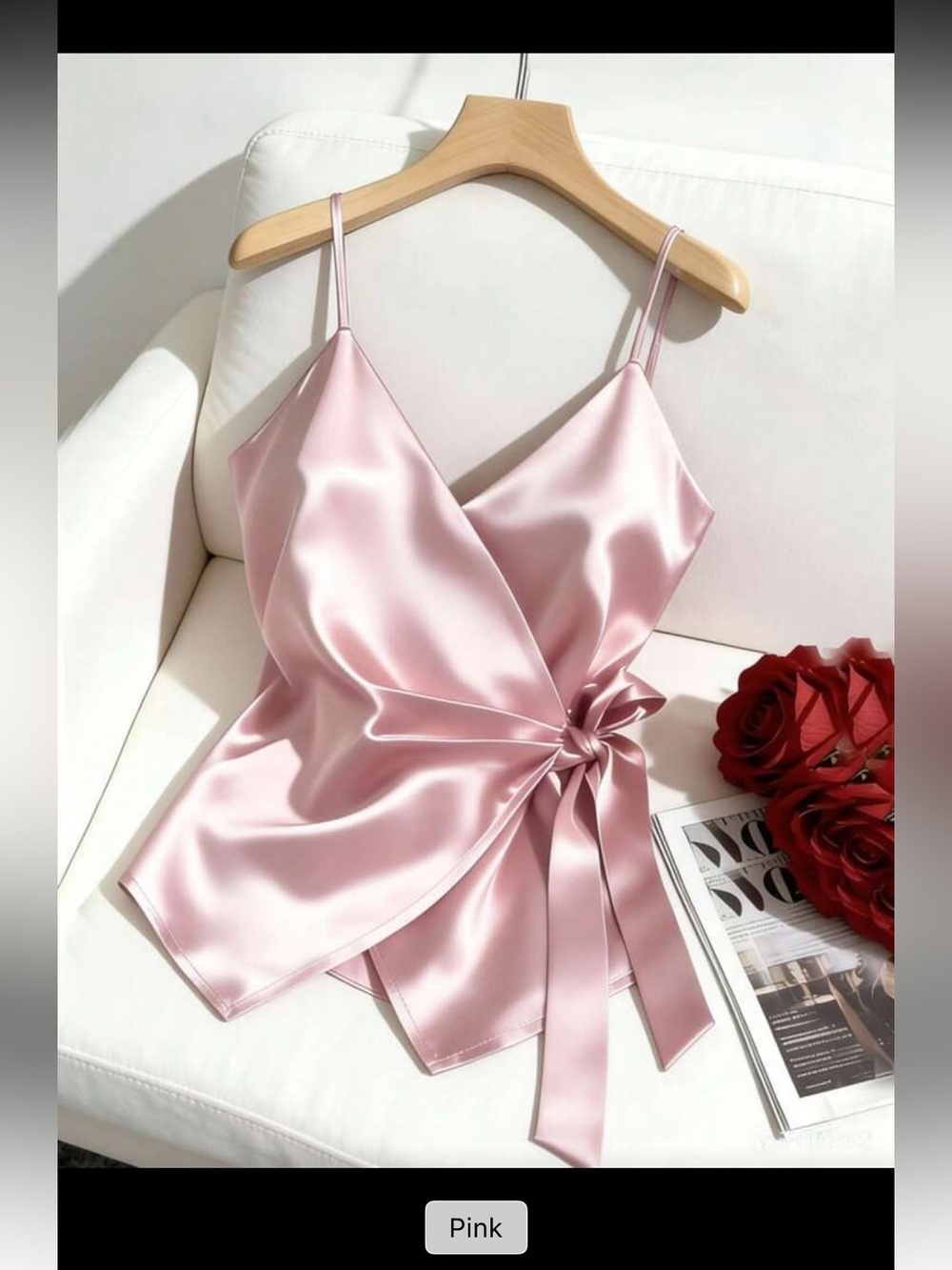 GlowEve Women’s Elegant Wrap Tie Cami XL